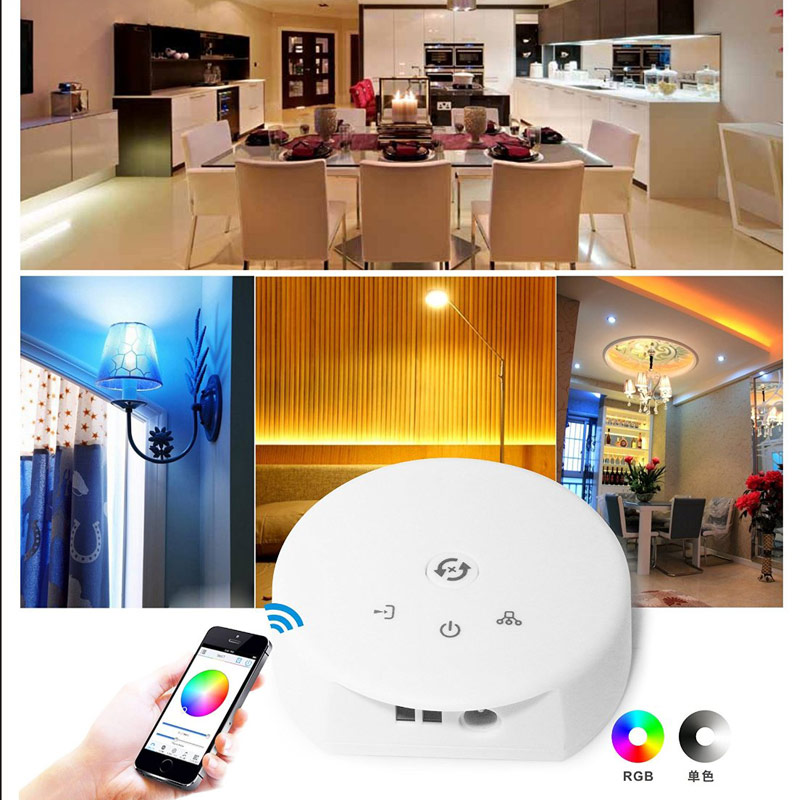 DC12/24V 16A RGB/RGBW UFO Bluetooth Controller Control Via iOS or Android Smart Phone Tablet For RGB RGBW LED Light Strips